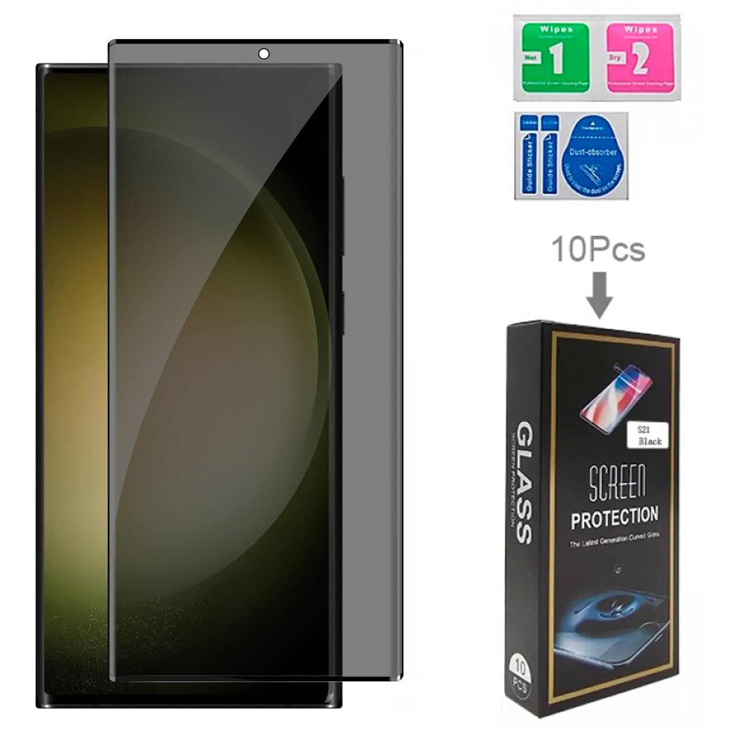 Samsung Galaxy S24 Ultra Privacy 10 PCS Tempered Glass – ESHOPIMO INC