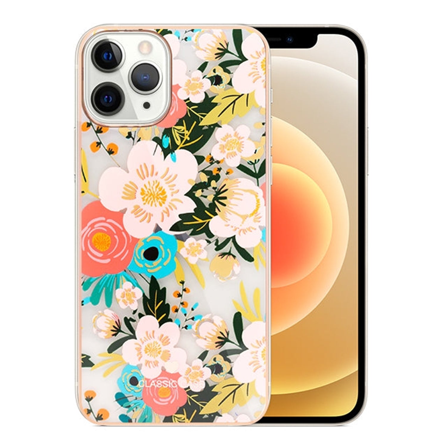 iPhone 13 Pro TPU painted fashion flower case