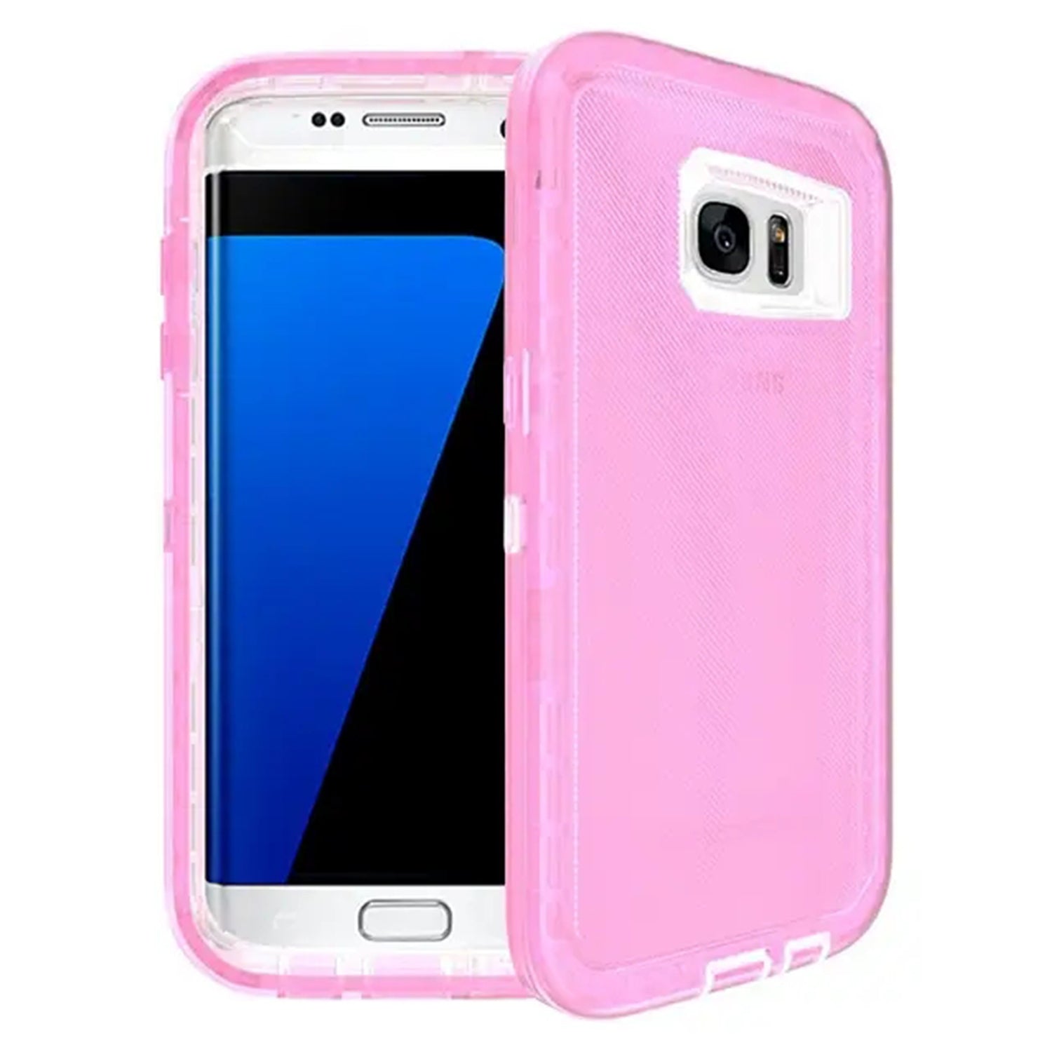 Transparent Full Protection Heavy Duty Case without Clip for Galaxy S7 Edge