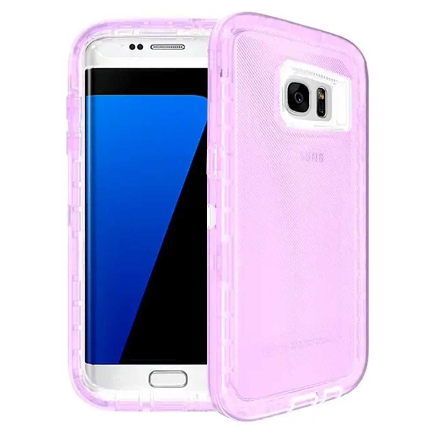 Transparent Full Protection Heavy Duty Case without Clip for Galaxy S7 Edge