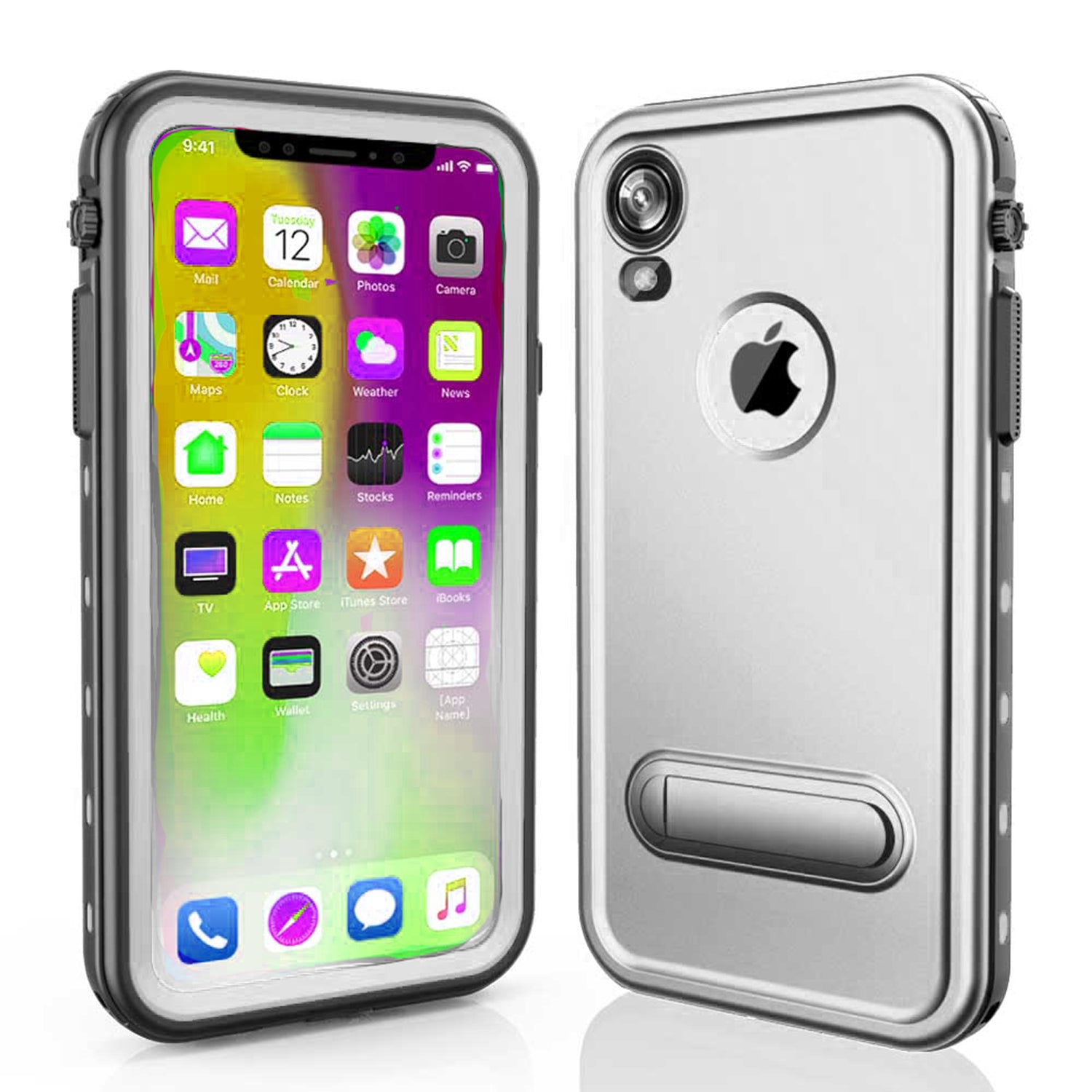 Apple iPhone X/XS (5.8") 360 Full Protective Waterproof Case with Built-in Screen Fingerprint Protector