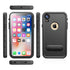 Apple iPhone XR (6.1") 360 Full Protective Waterproof Case with Built-in Screen Fingerprint Protector (Black)