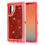 Transparent Floating Glitter Heavy Duty Case Compatible with Samsung Galaxy Note 10
