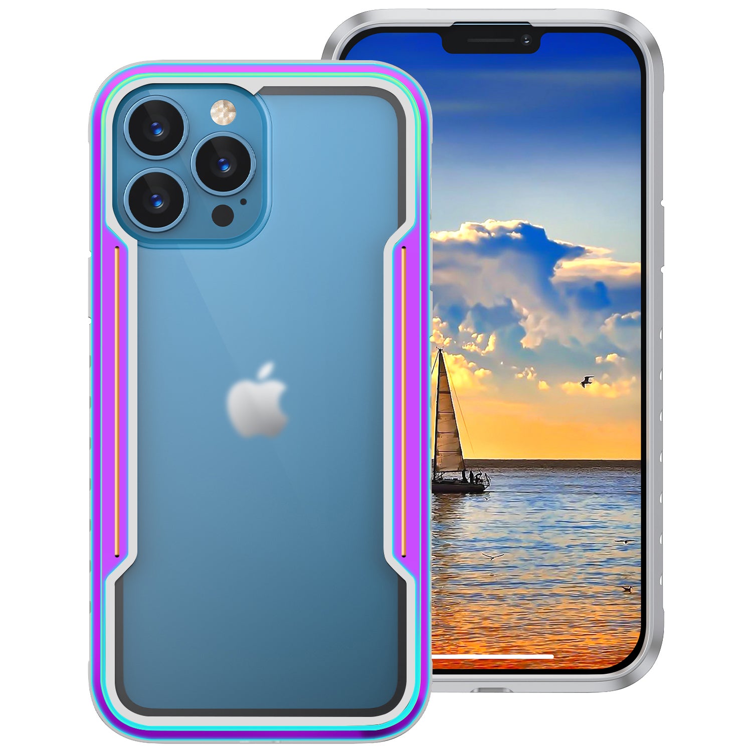 iPhone 11 Pro Max Case  with Colorful Bumper Full Body Heavy Duty Protection