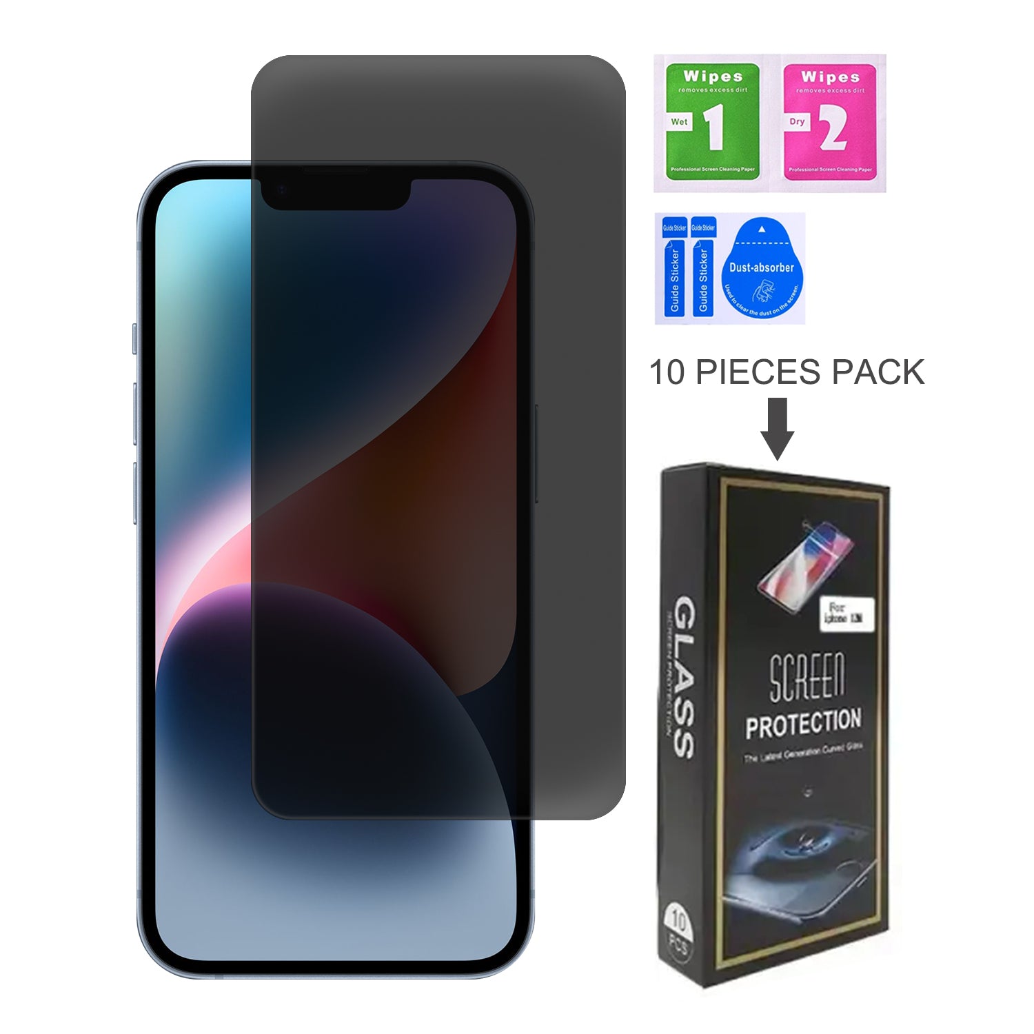 iPhone 14 Plus (6.1'') Privacy Tempered Glass