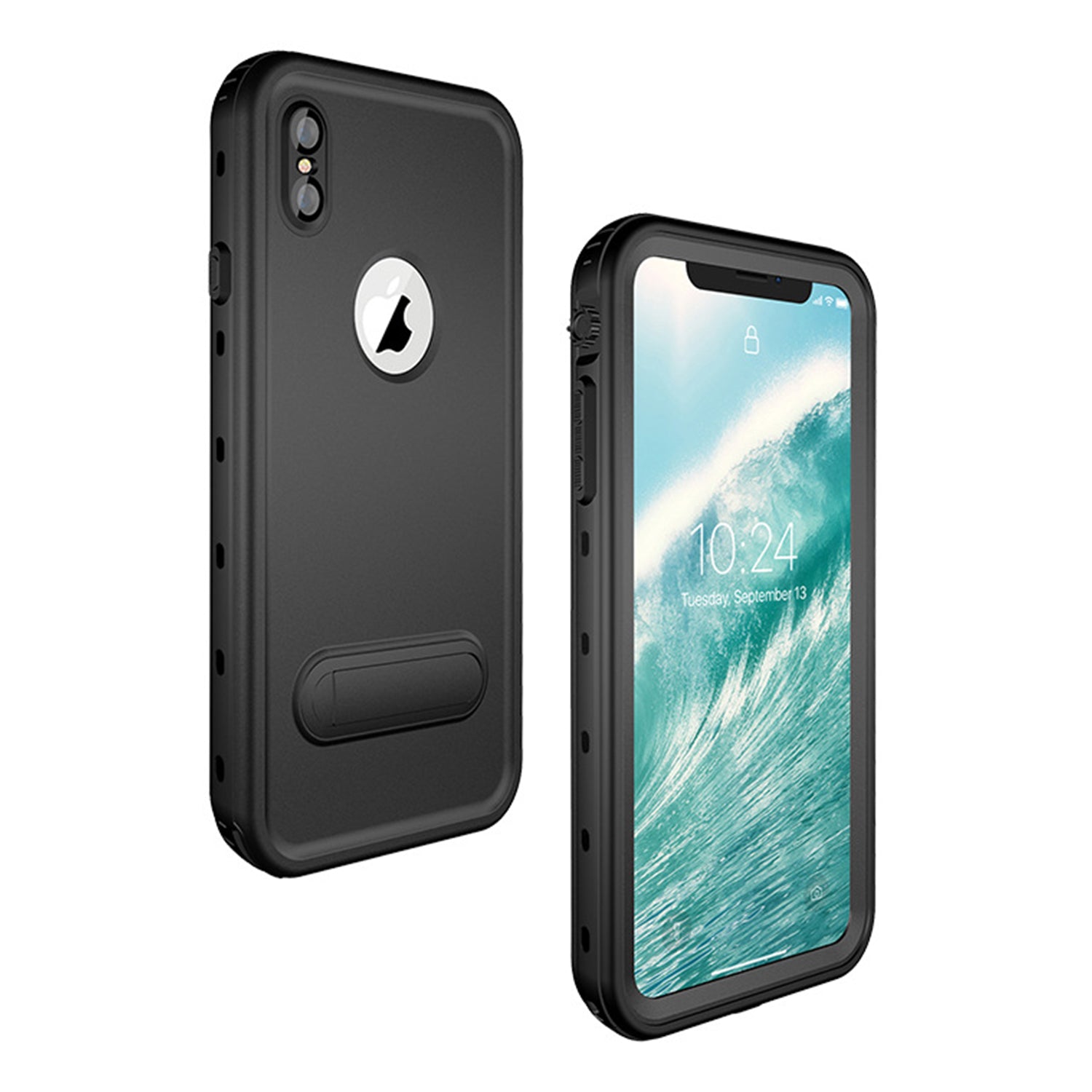 Apple iPhone Xs Max (6.5") 360 Full Protective Waterproof Case with Built-in Screen Fingerprint Protector