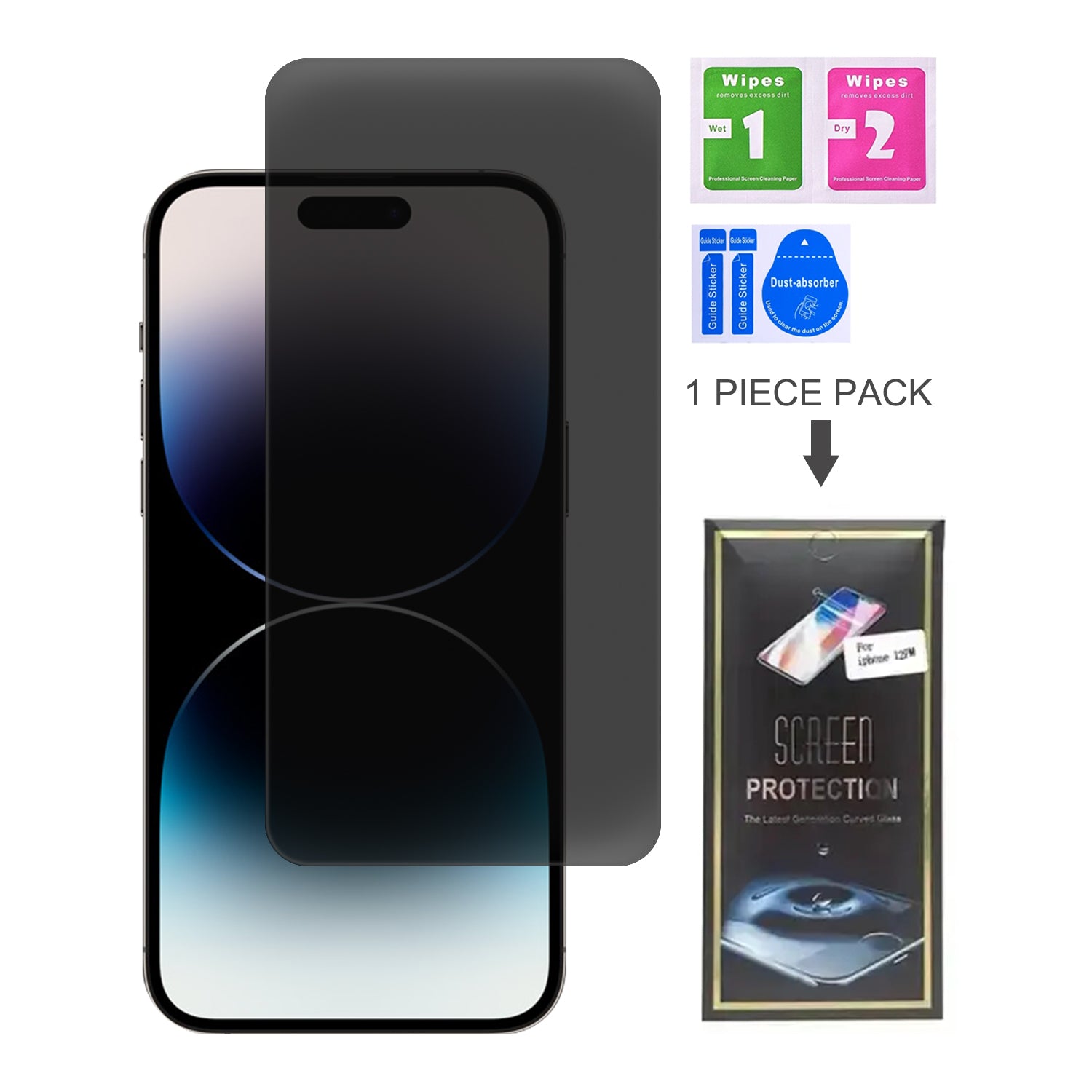 iPhone 14 Pro (6.1'')Privacy Tempered Glass