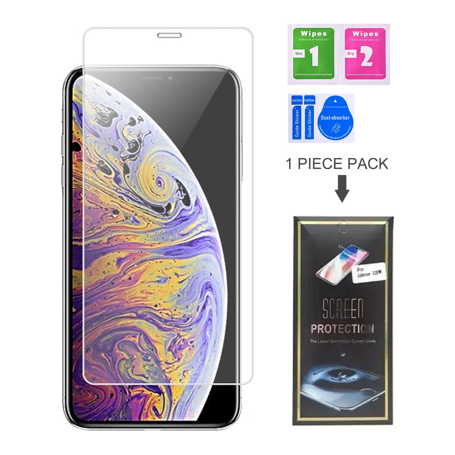 iPhone Xs Max (6.5")Clear  Tempered Glass