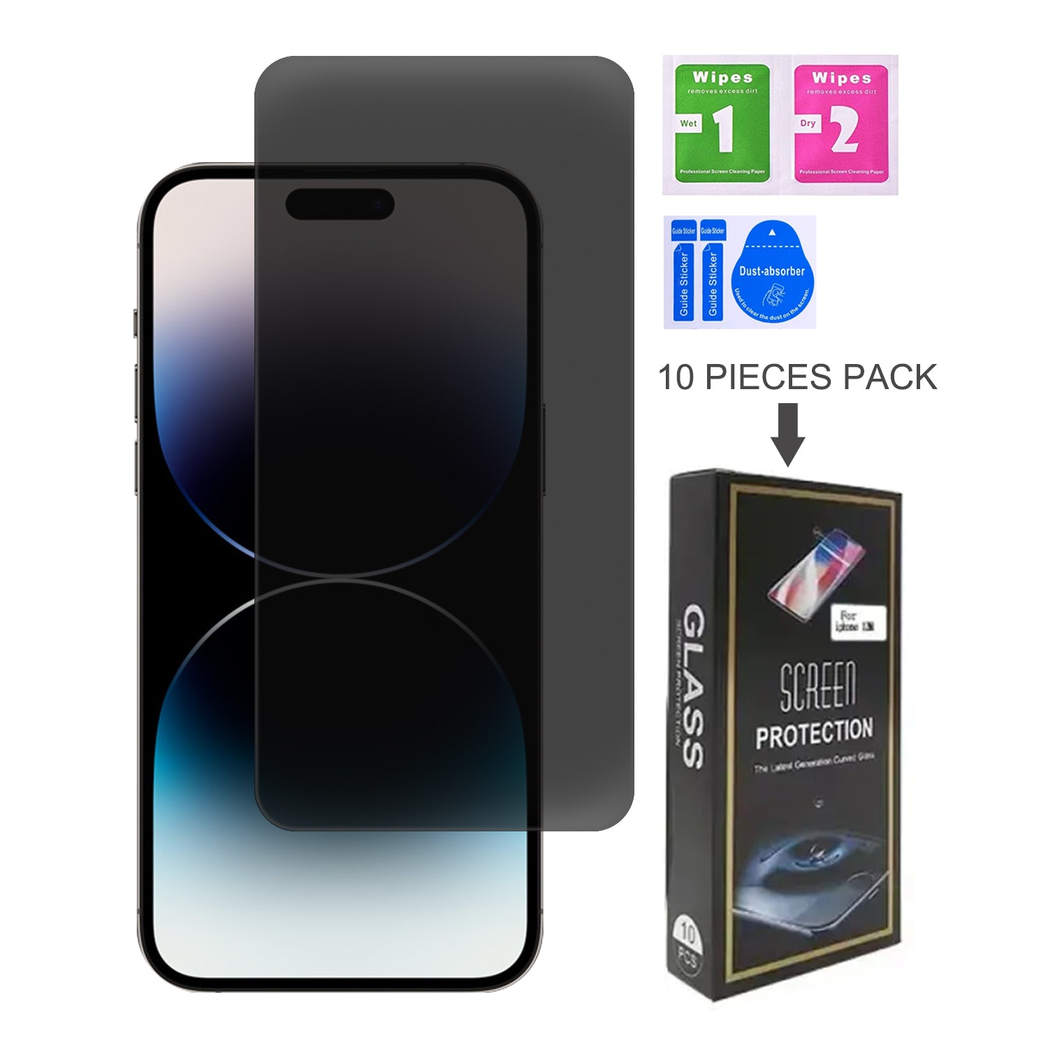 iPhone 14 Pro Max (6.7'')Privacy Tempered Glass