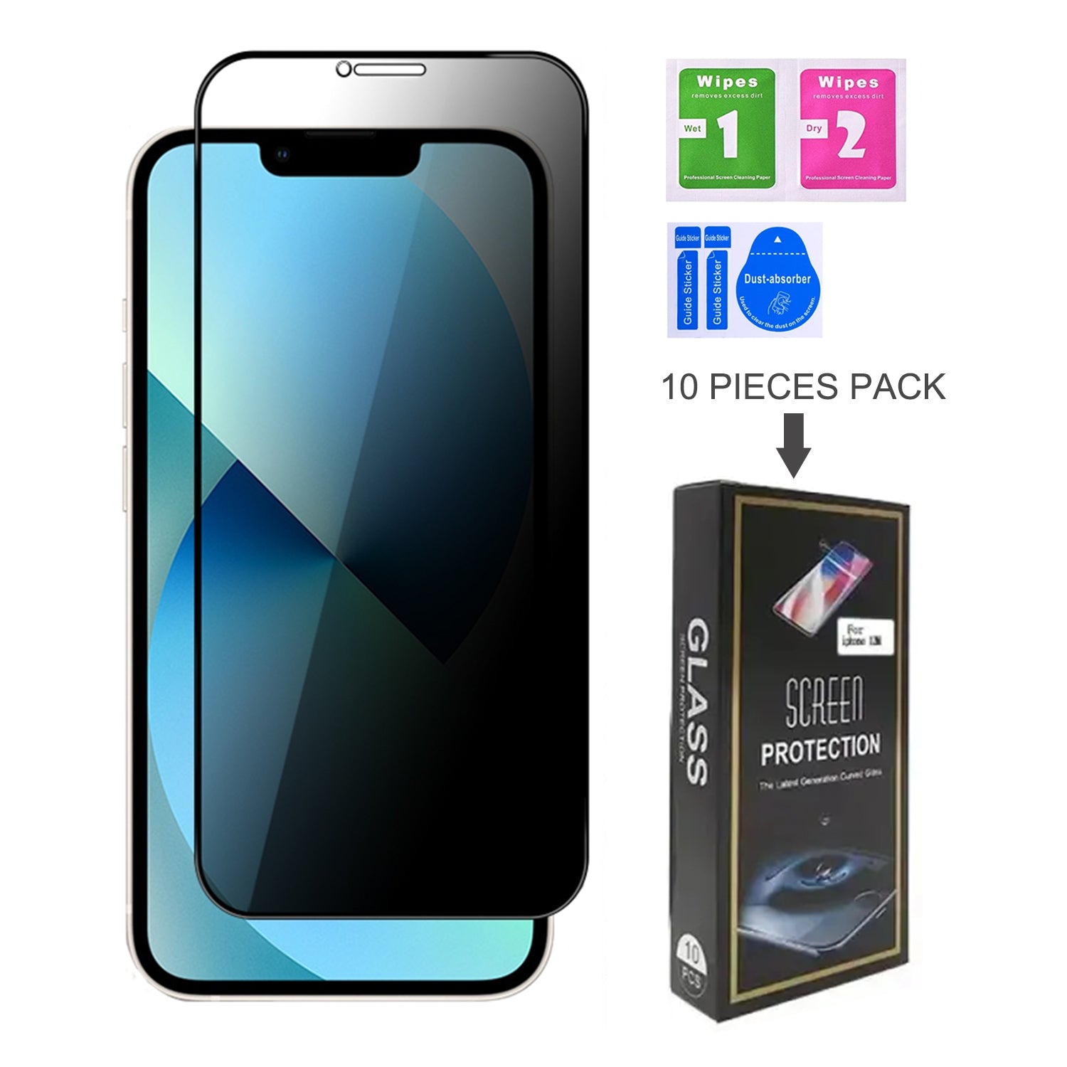 iPhone 13 Pro Max (6.7'') Privacy Tempered Glass