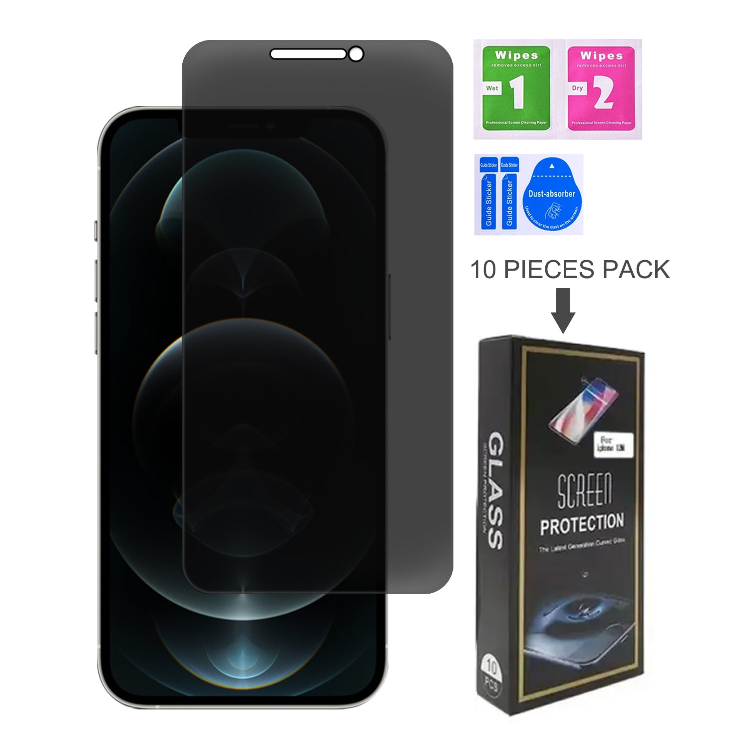 iPhone 12/12Pro (6.1") Privacy Tempered Glass