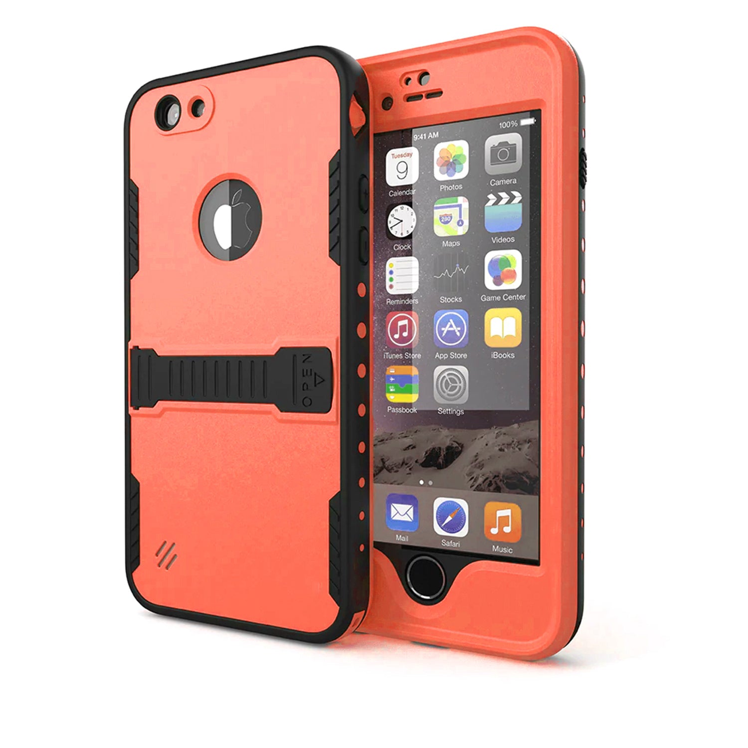 Kickstand Red Pepper Waterproof Case for iPhone 6 Plus(5.5in)