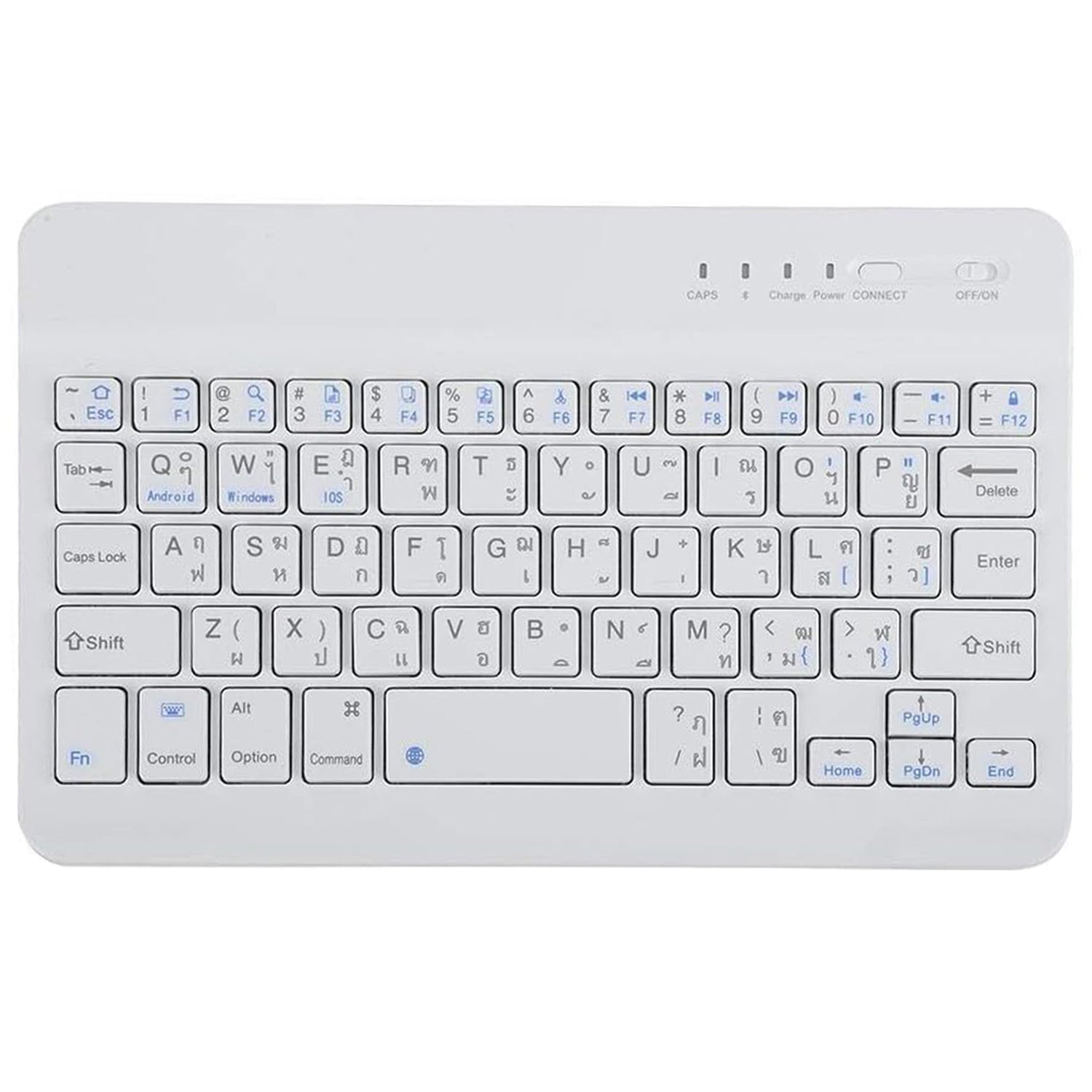 7-inch Bluetooth Wireless Mini Keyboard for IOS/MAC/Windows/Android-White