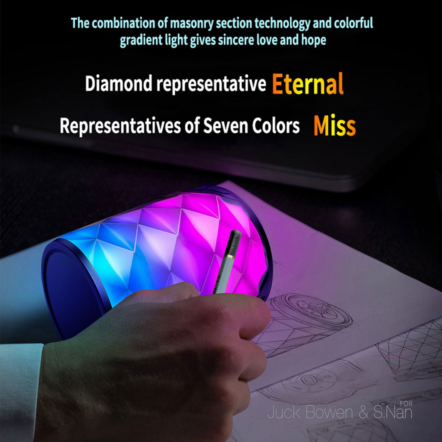 Stereo Color Changing LED Bluetooth Speaker for All Wireless Devices