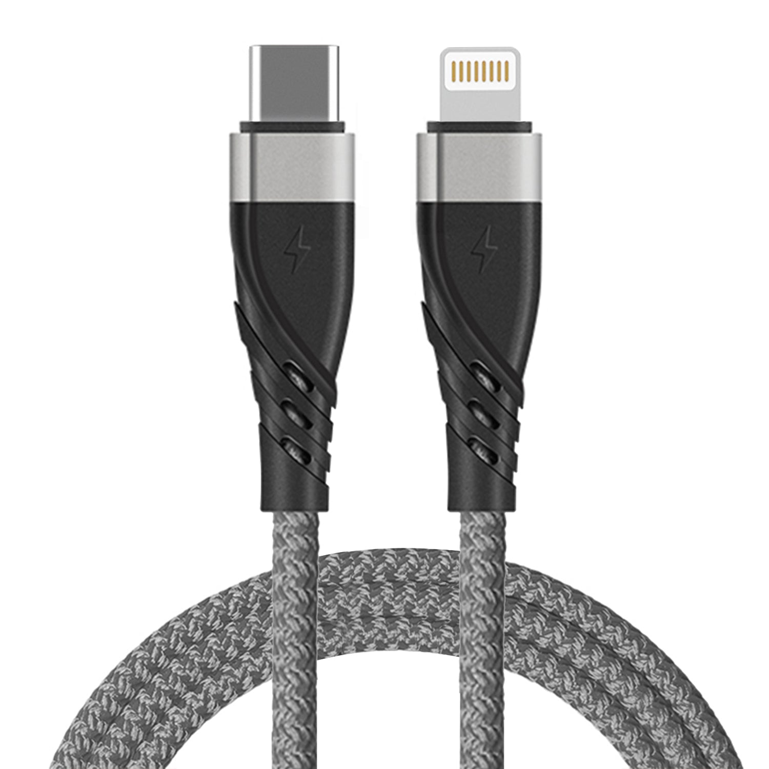 60W USB C to Lightning Cable 3FT Nylon Braided iPhone Cord Compatible With iPhone 15 Series