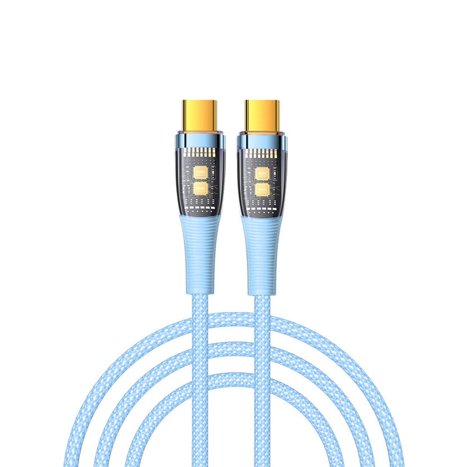 Type-C to Type-C Transparent Charging Sync Data Cable