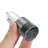 2A -1A Half Metal Interface Car Adapter Dual Ports for Mobile Phones
