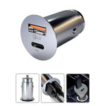 30W Dual Ports (USB3.0+ Type C)Car Adapter Dual Ports for iPhone 13/12/11 and Other Devices