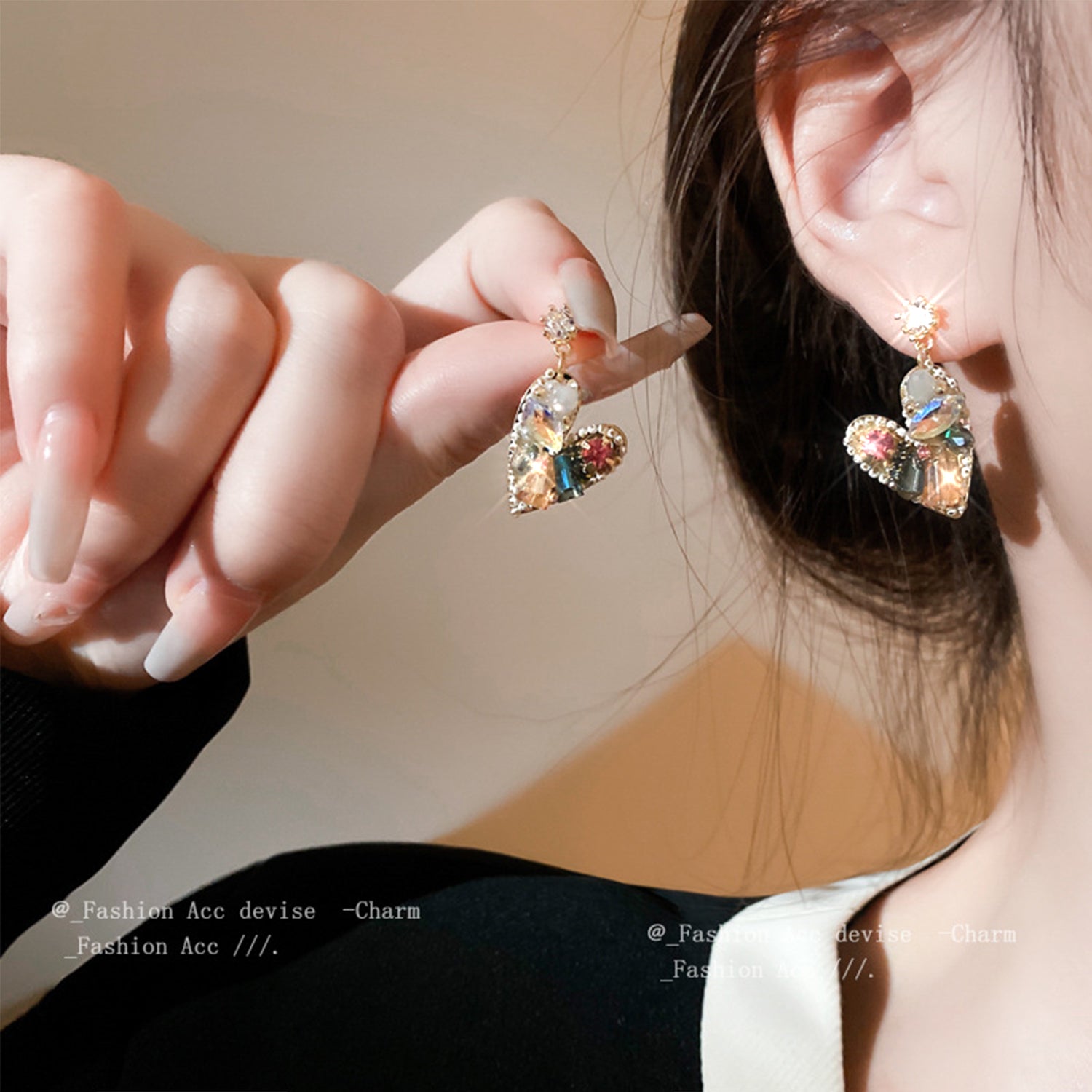 French fashion earrings(HE11760HE11861HE11914)-Colorful Love