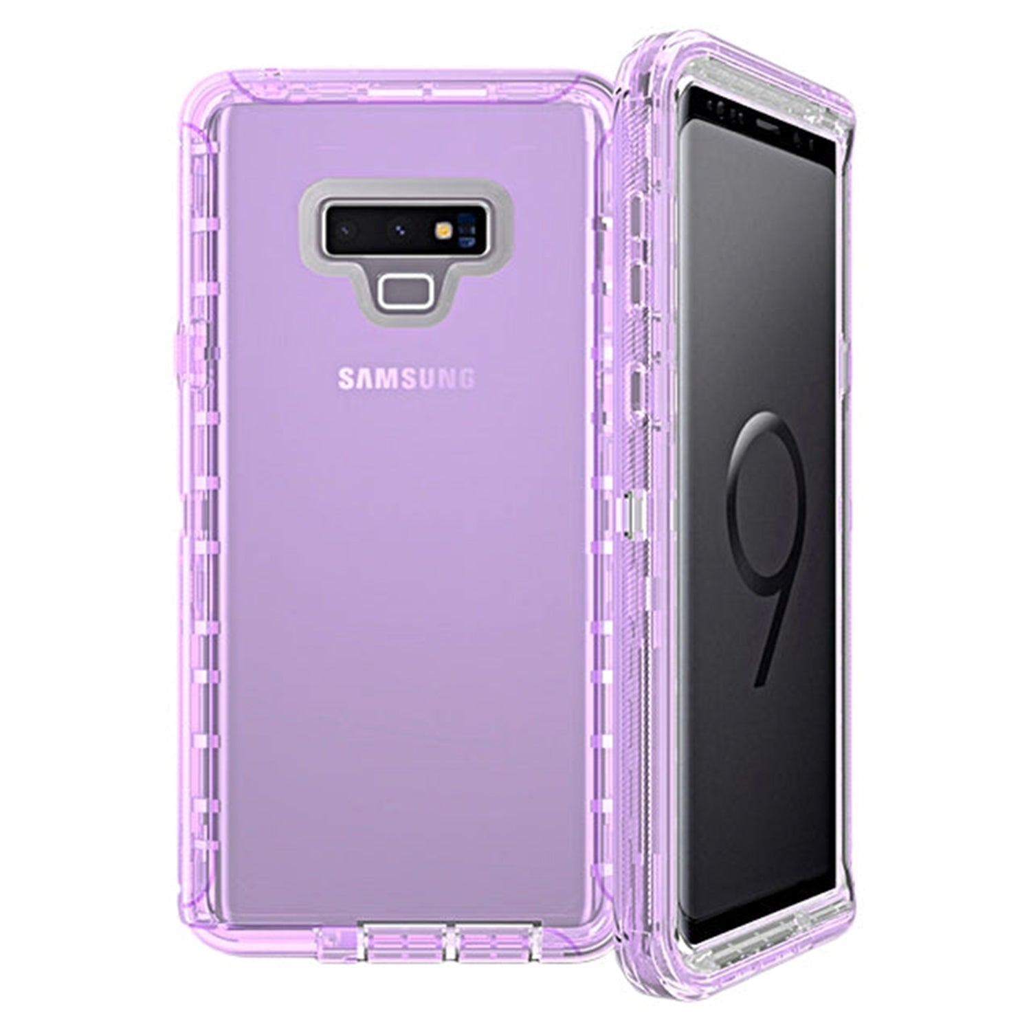 Transparent Full Protection Heavy Duty Case without Clip for Galaxy Note 9