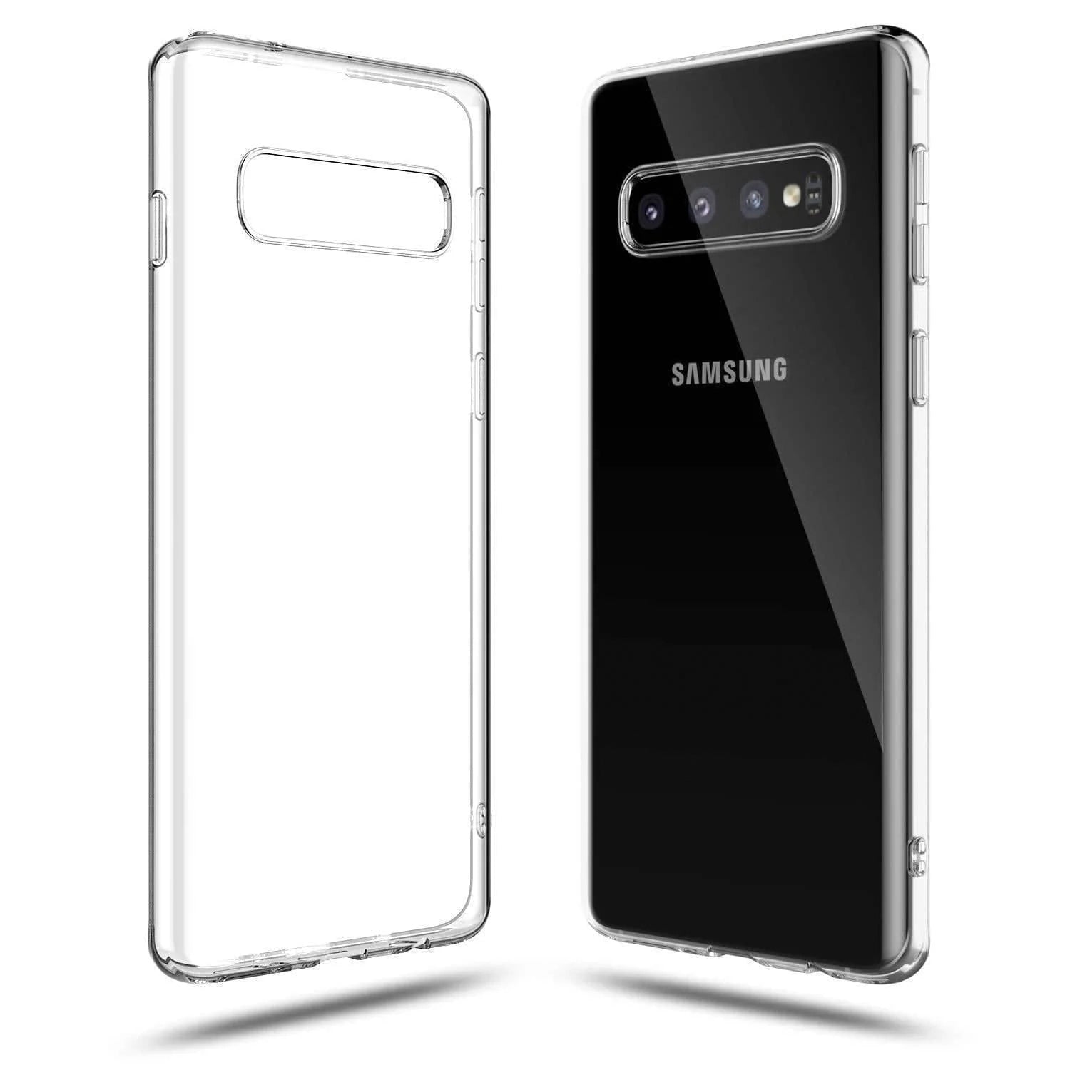 Transparent TPU Case Shockproof Drop Resistant Case Cover for Galaxy S10-Clear