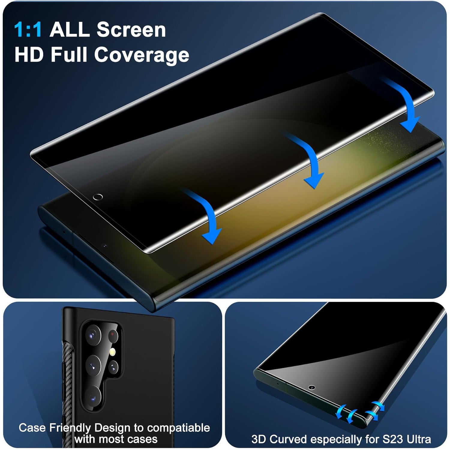 For Samsung Galaxy S24 Ultra Privacy Tempered Glass Screen Protector/Camera  Film