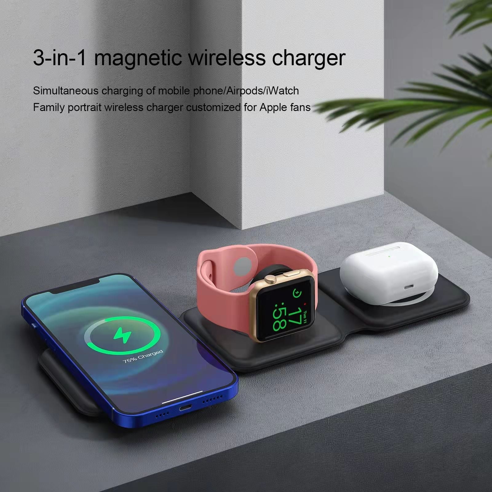 3 in 1 Wireless MagSafe Collapsible Charger