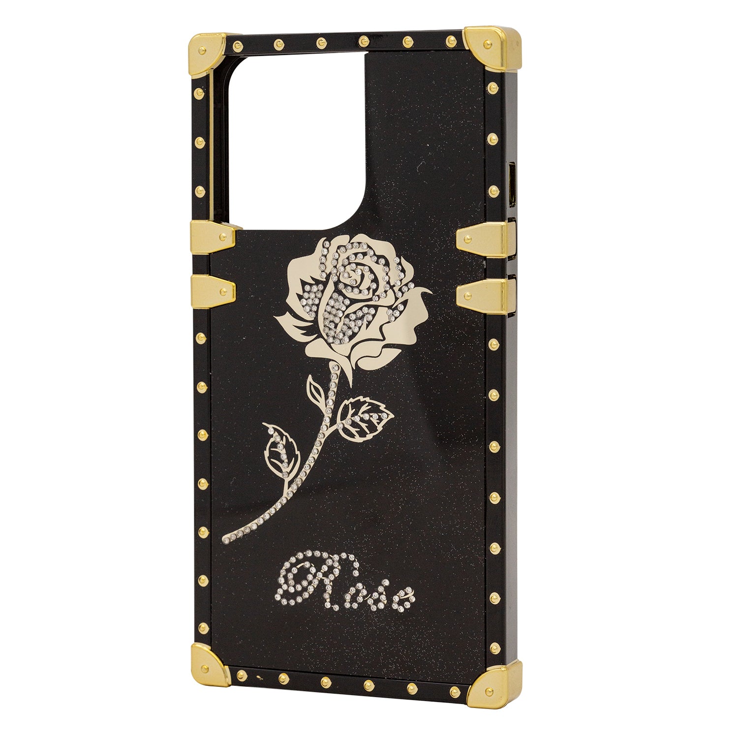 iPhone 14/13 TPU Rose print diamond fashion color case