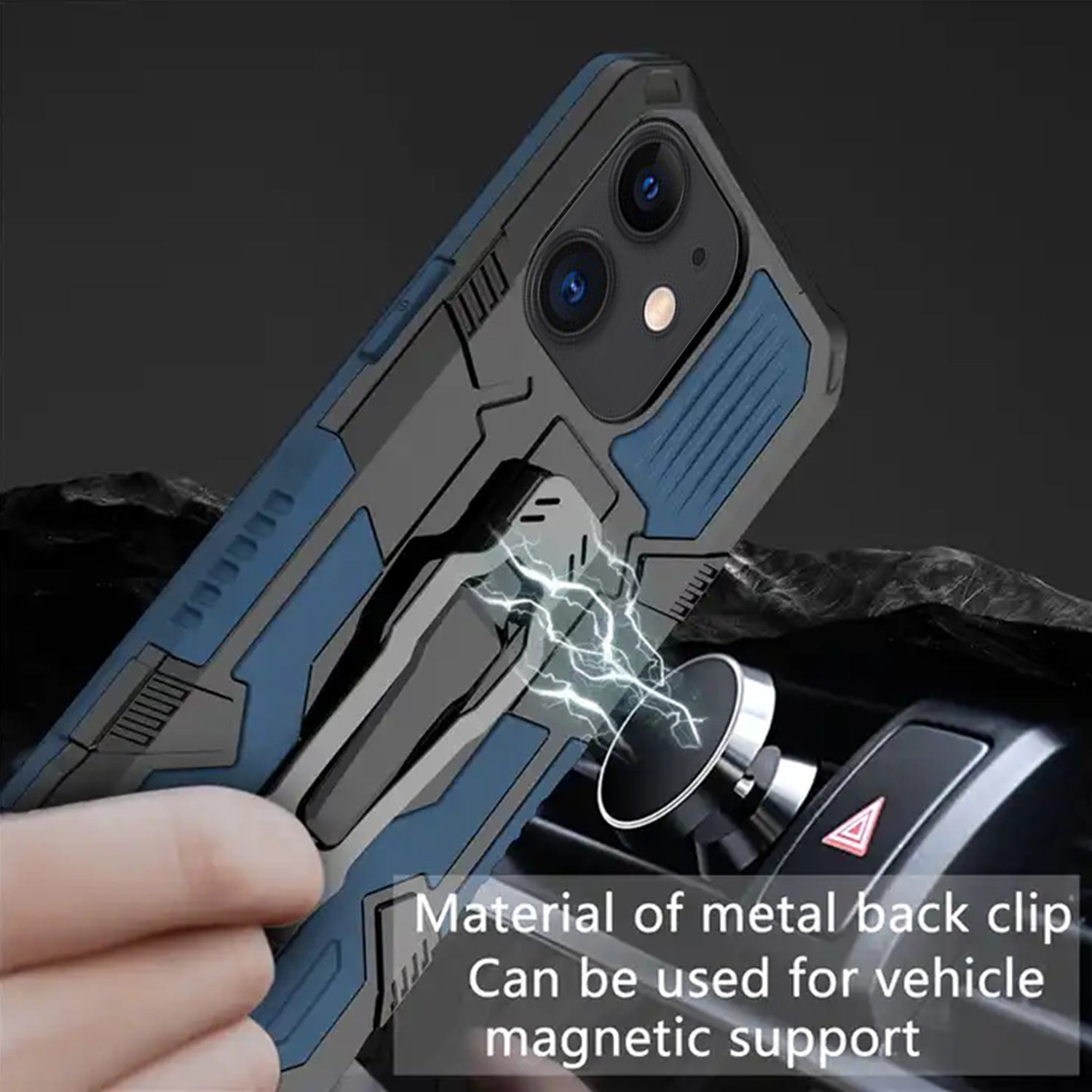 Back Clip Magnetic GPS car mount Phone Holder for iPhone 11 (6.1")