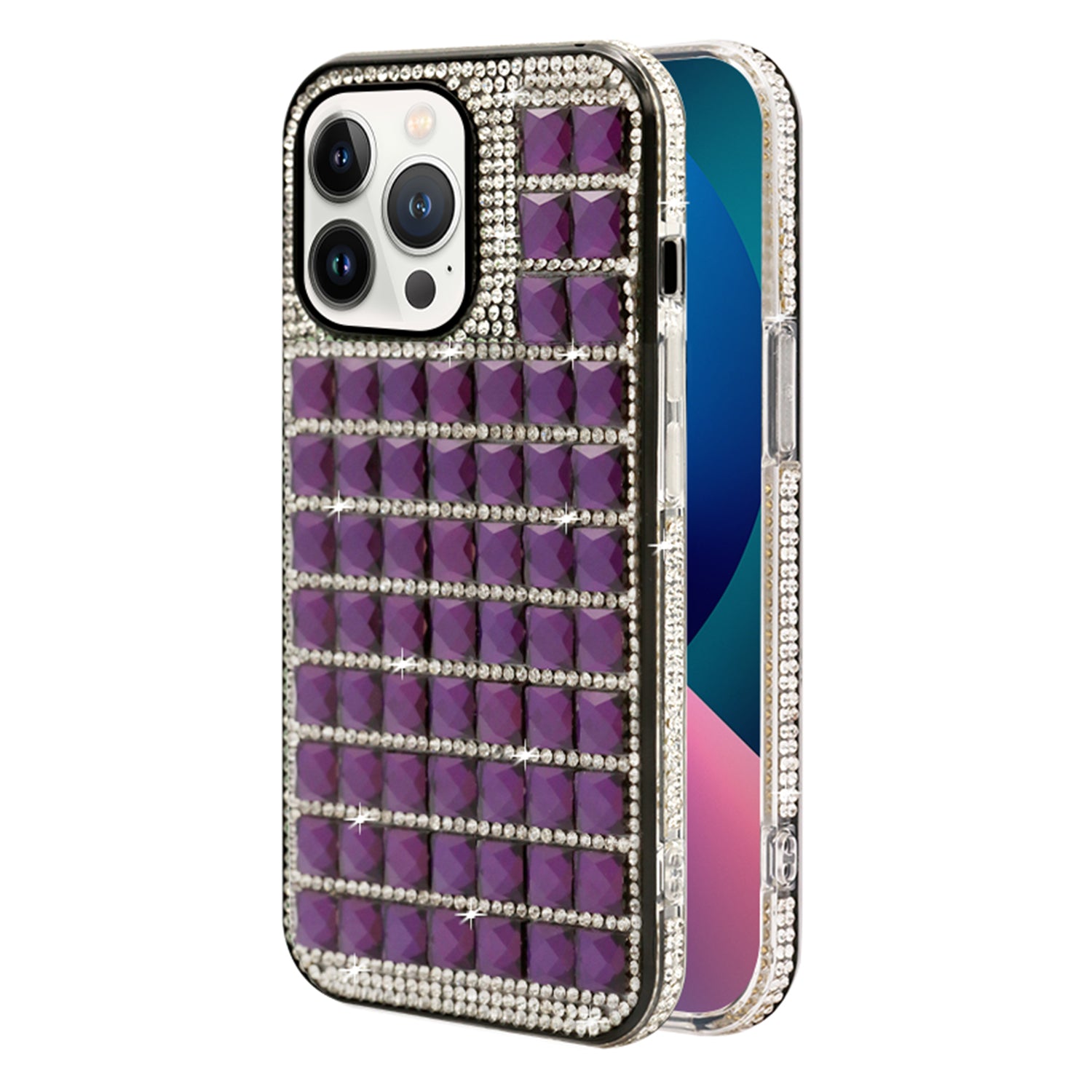 iPhone  13 Pro Max Square diamond shine case
