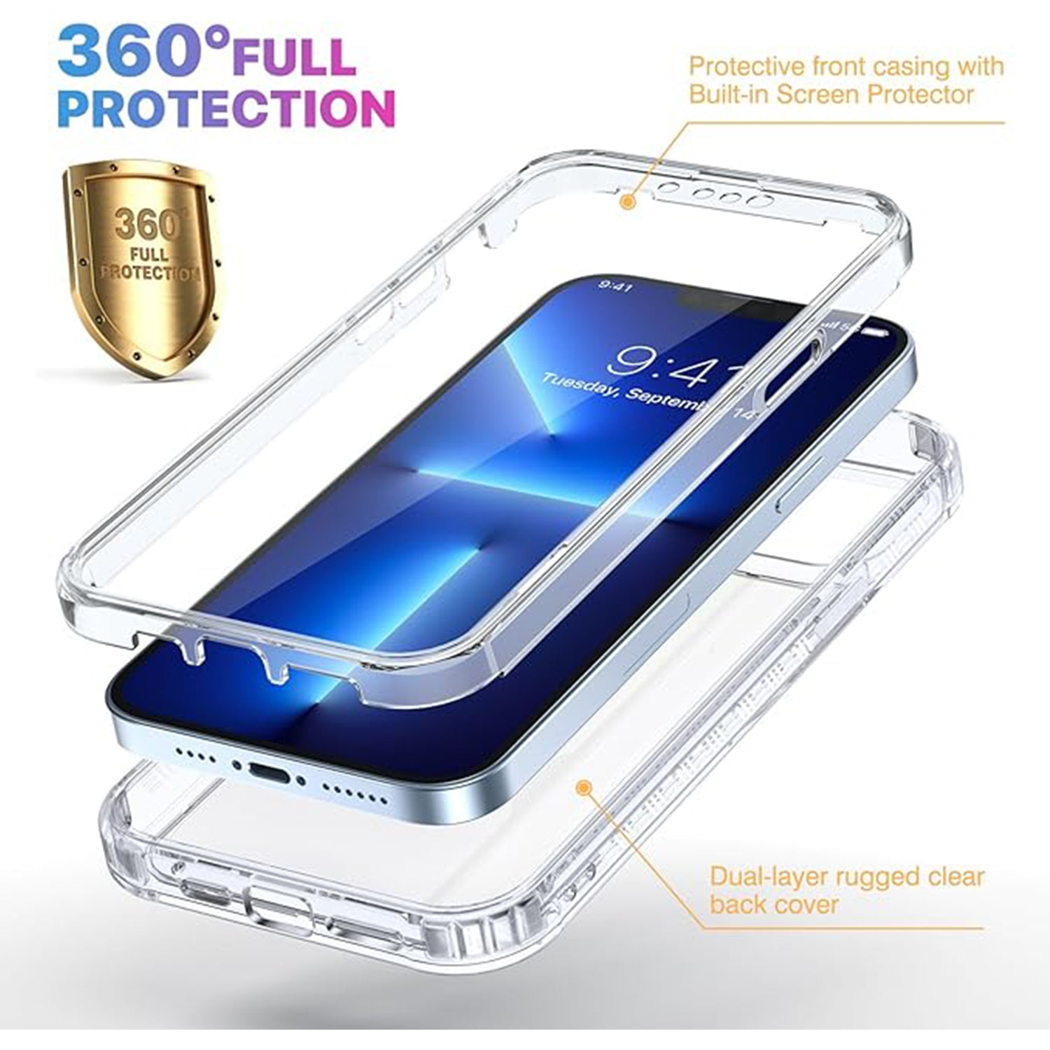 iPhone 13 Pro Max HD gradient transparent  case