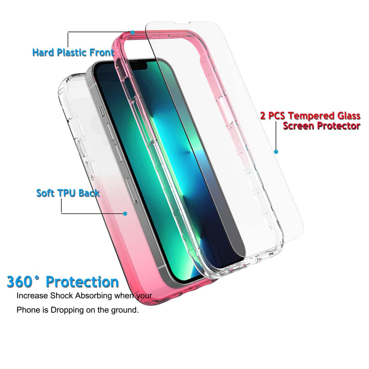 iPhone 13 Pro HD gradient transparent  case
