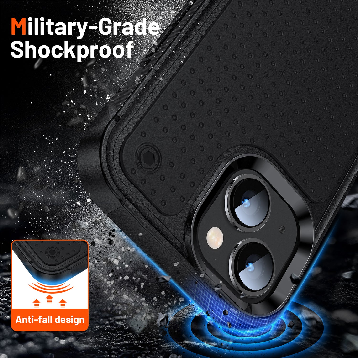 iPhone 14/13 Durable Defener Shockproof Hard PC TPU Luxury Case