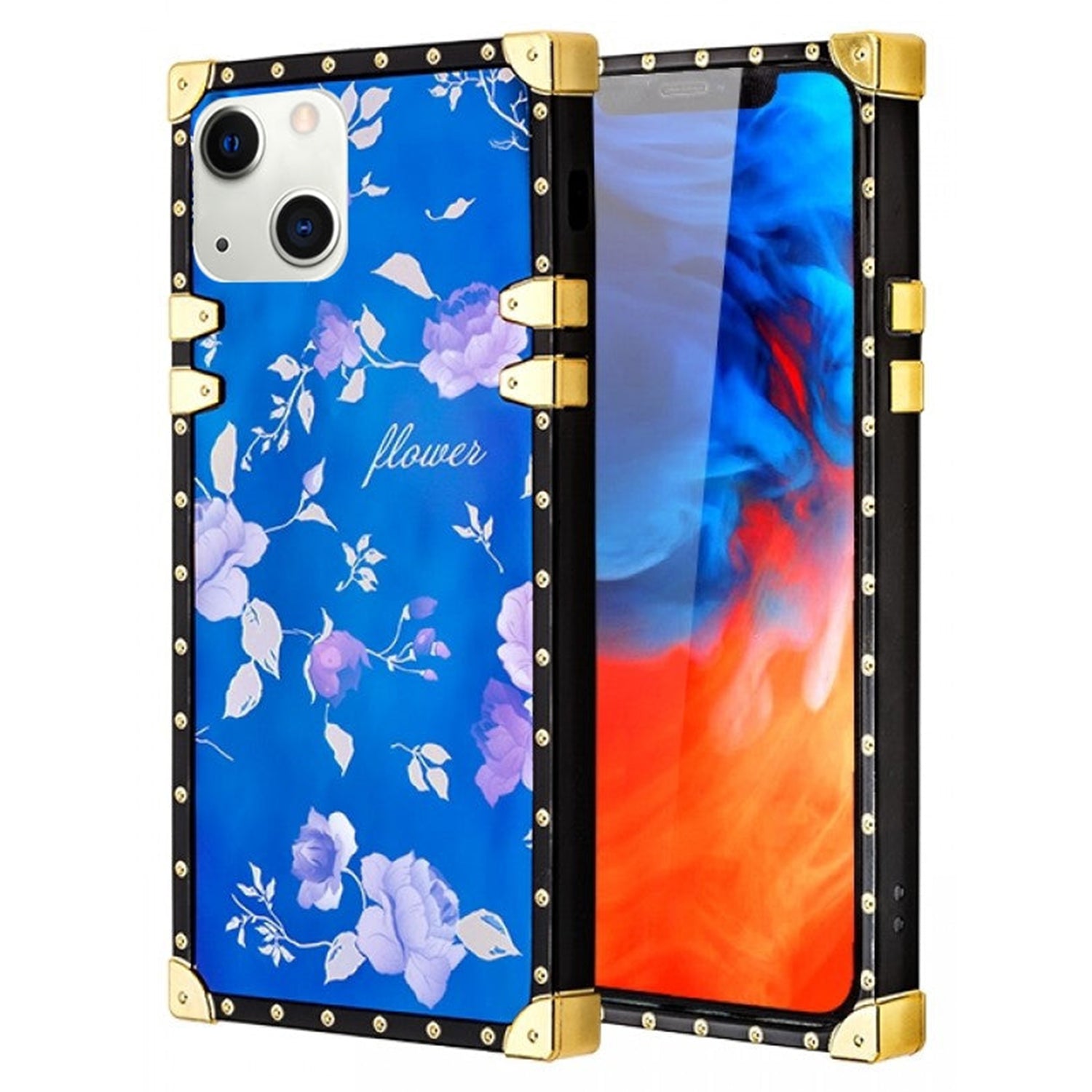 iPhone 14 Plus (6.7") TPU Blue Light Effect Luxury Small Rose Fashion Case