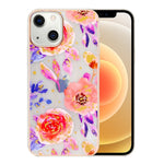 iPhone 14 TPU painted fashion flower case