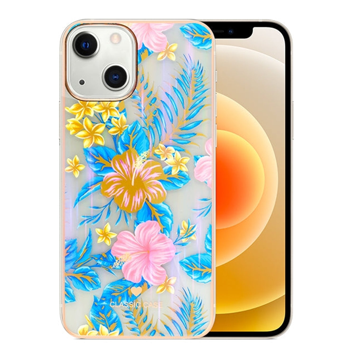 iPhone 13 mini TPU painted fashion flower case