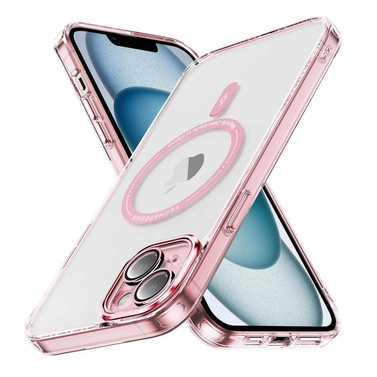 iPhone 14 Plus Shockproof Transparent Magnetic Attraction Protective Phone Case