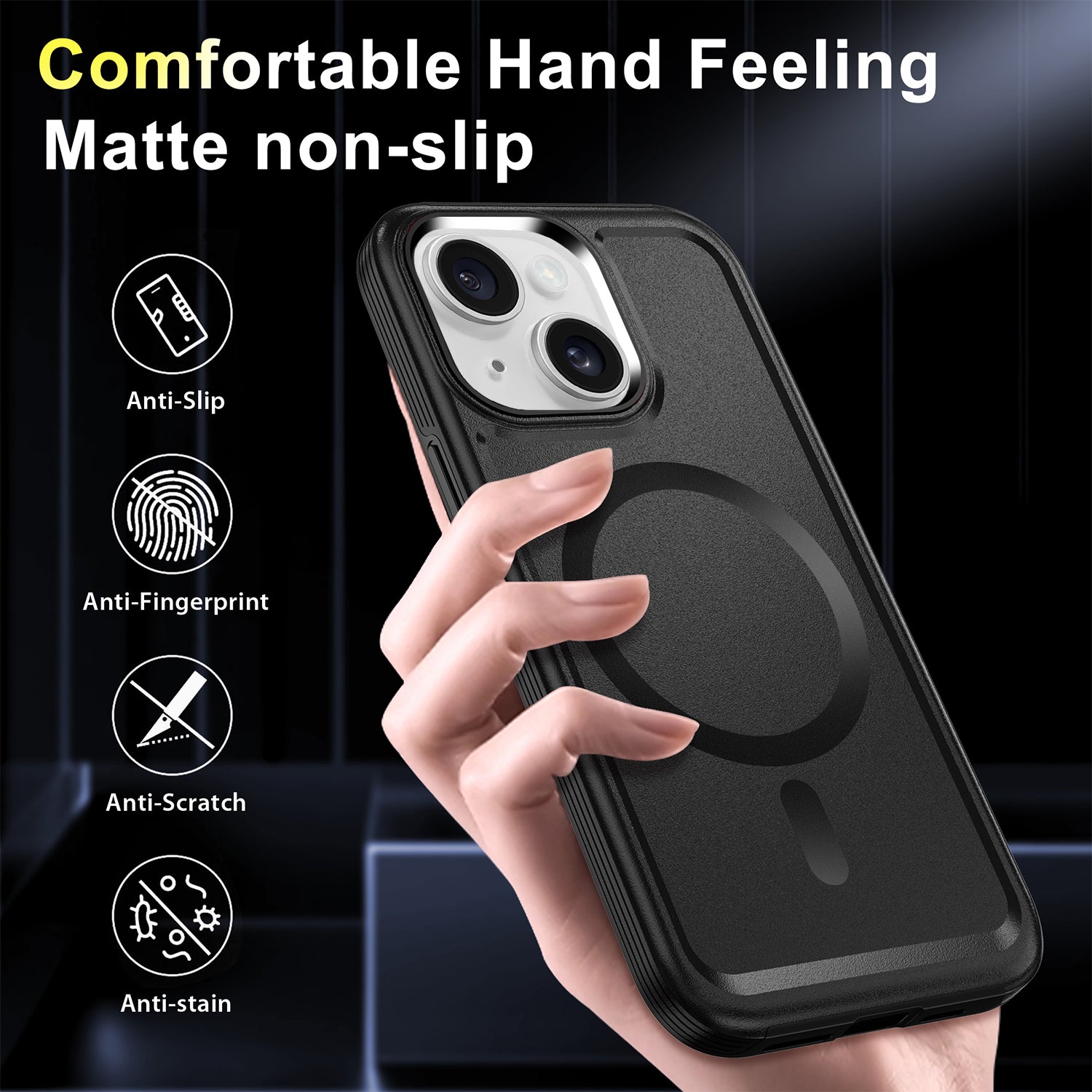 iPhone 14/13 Magnetic Attraction Heavy Duty Military Bumper Case
