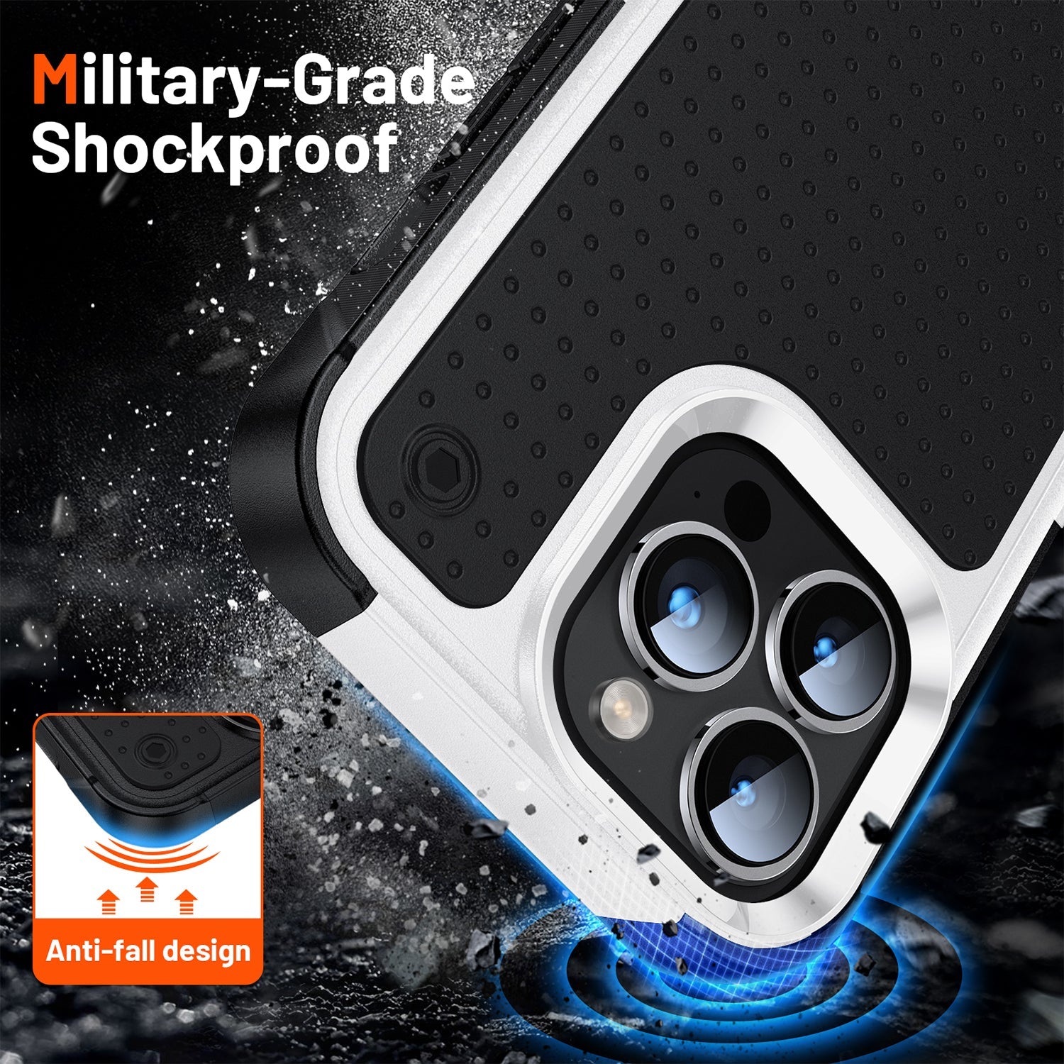 iPhone 14 Pro Max Durable Defener Shockproof Hard PC TPU Luxury Case