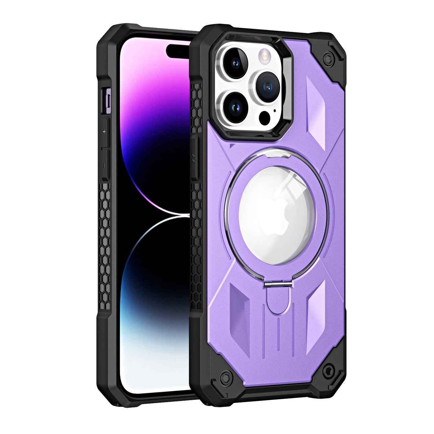 iPhone 13 Pro Armored Magnetic Suction Bracket Case