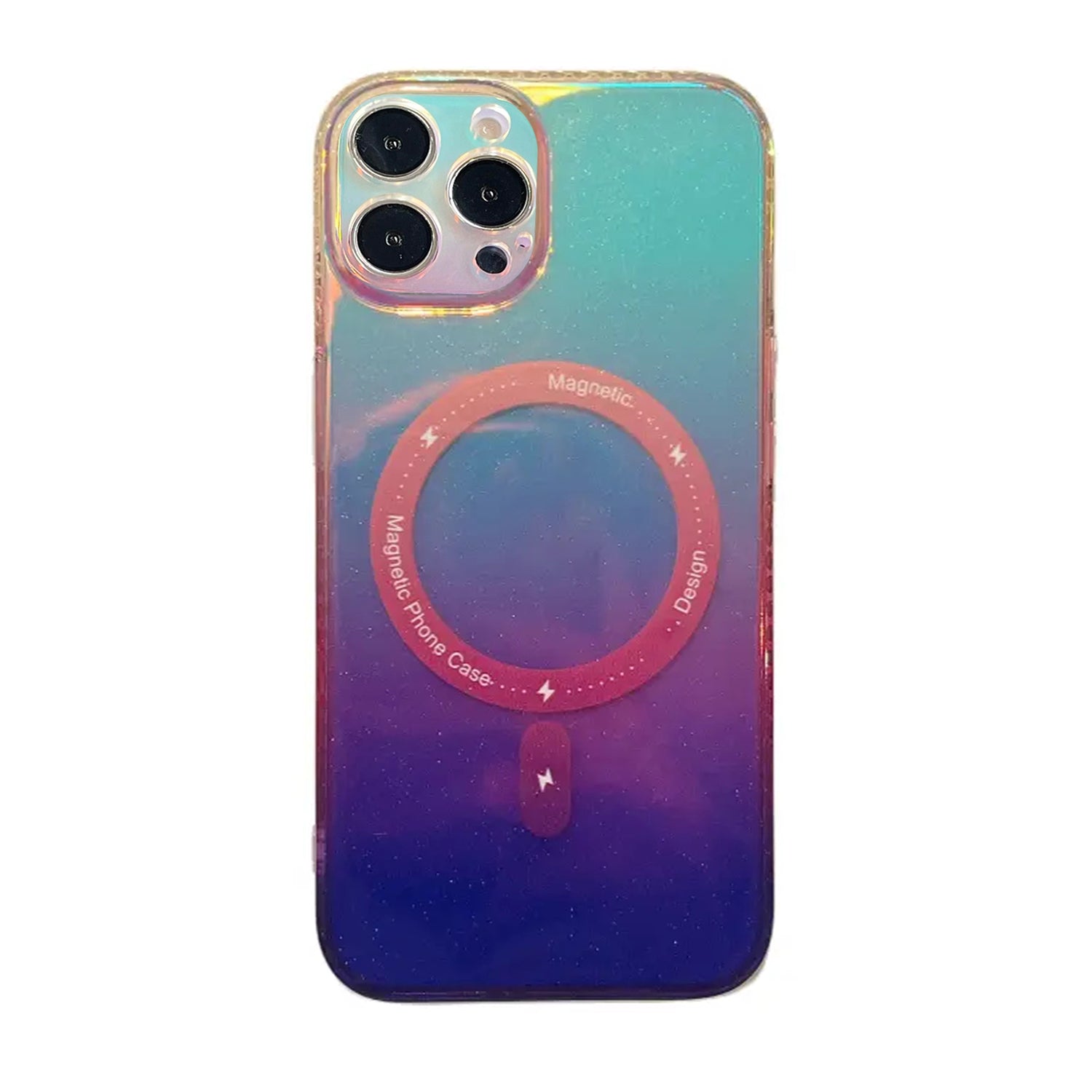iPhone 14 Pro Fashion Gradient Light and Shadow Magnetic Case
