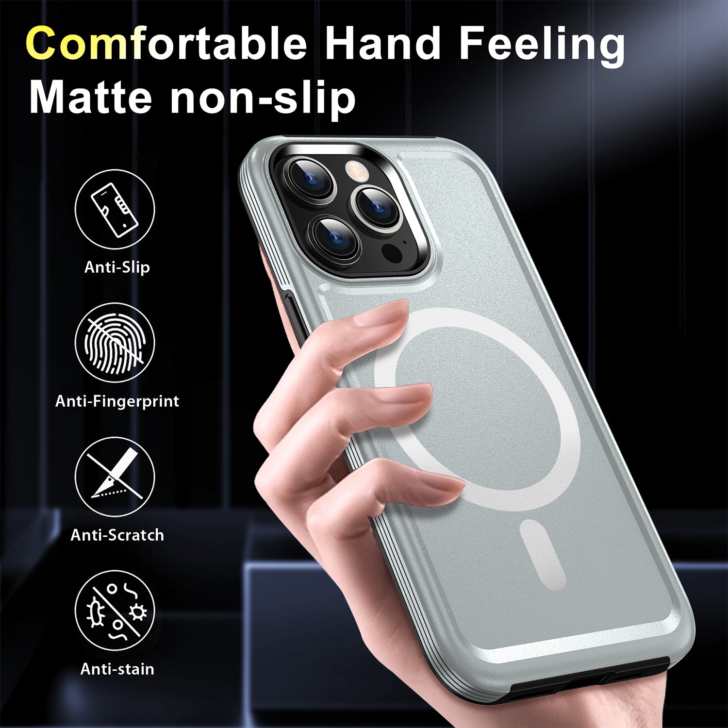iPhone 14 Pro Magnetic Attraction Heavy Duty Military Bumper Case
