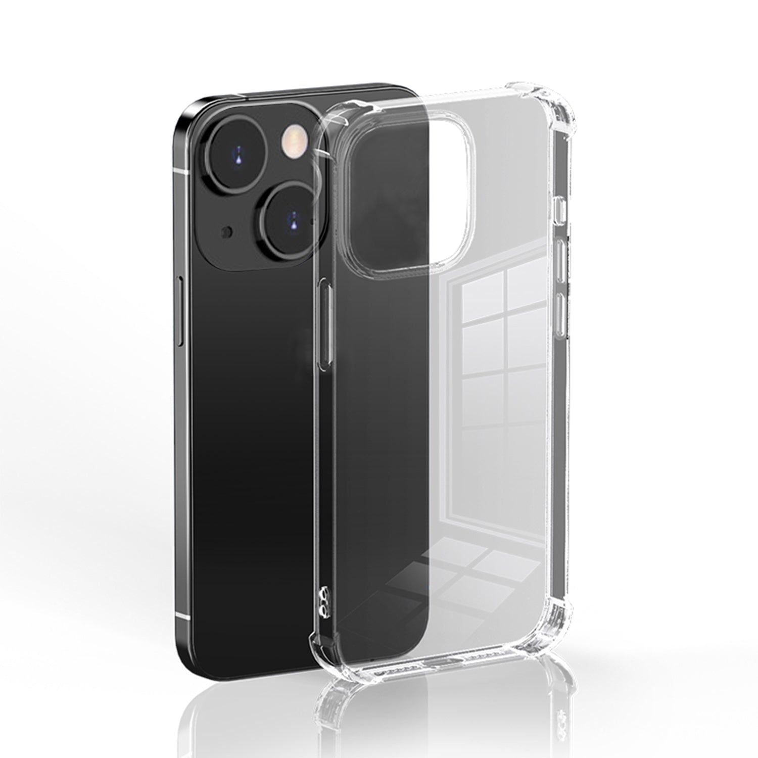 iPhone 15 (6.1") Transparent Clear Soft TPU Cover Case-Clear