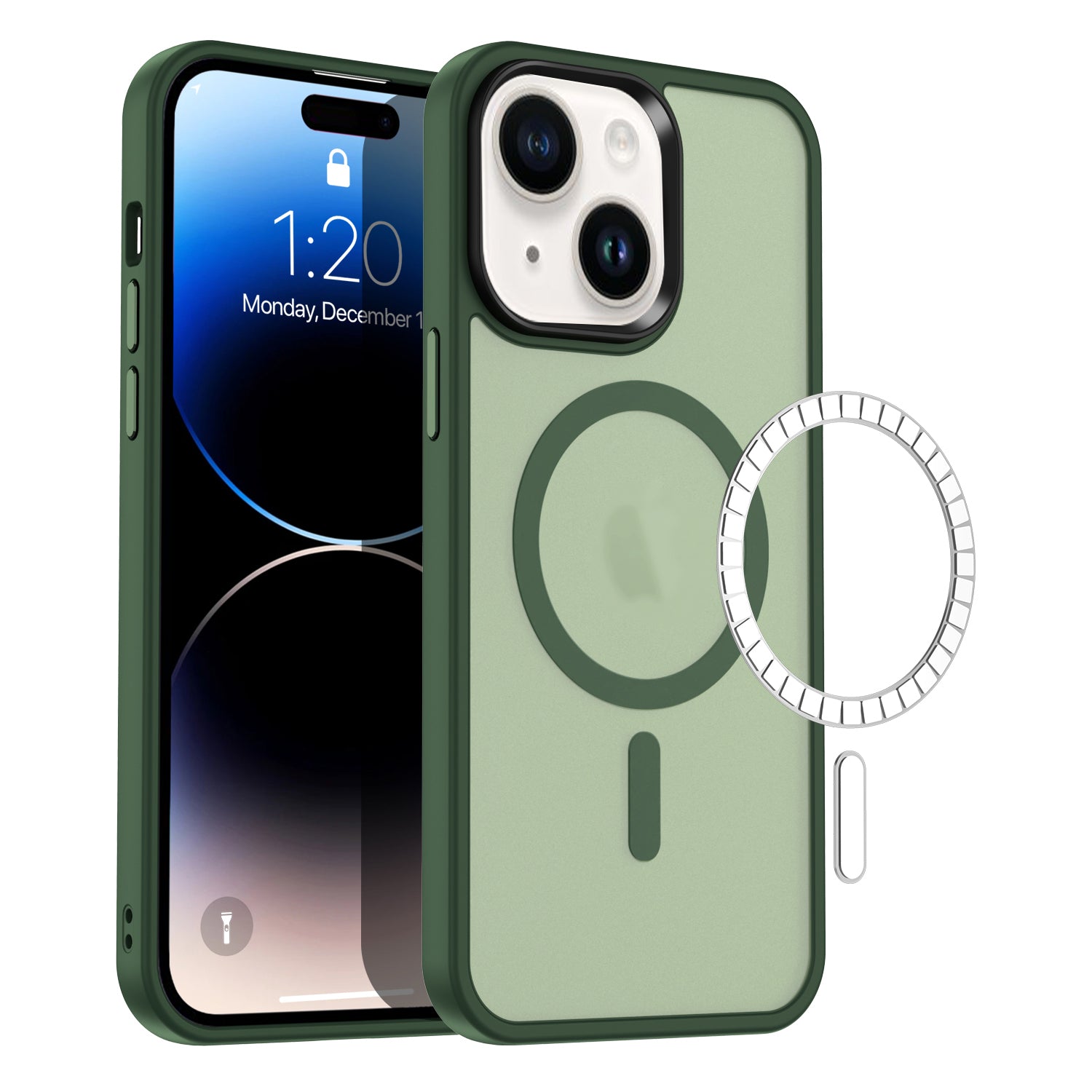 iPhone 15 Plus Shockproof With Magnetic Cover Case