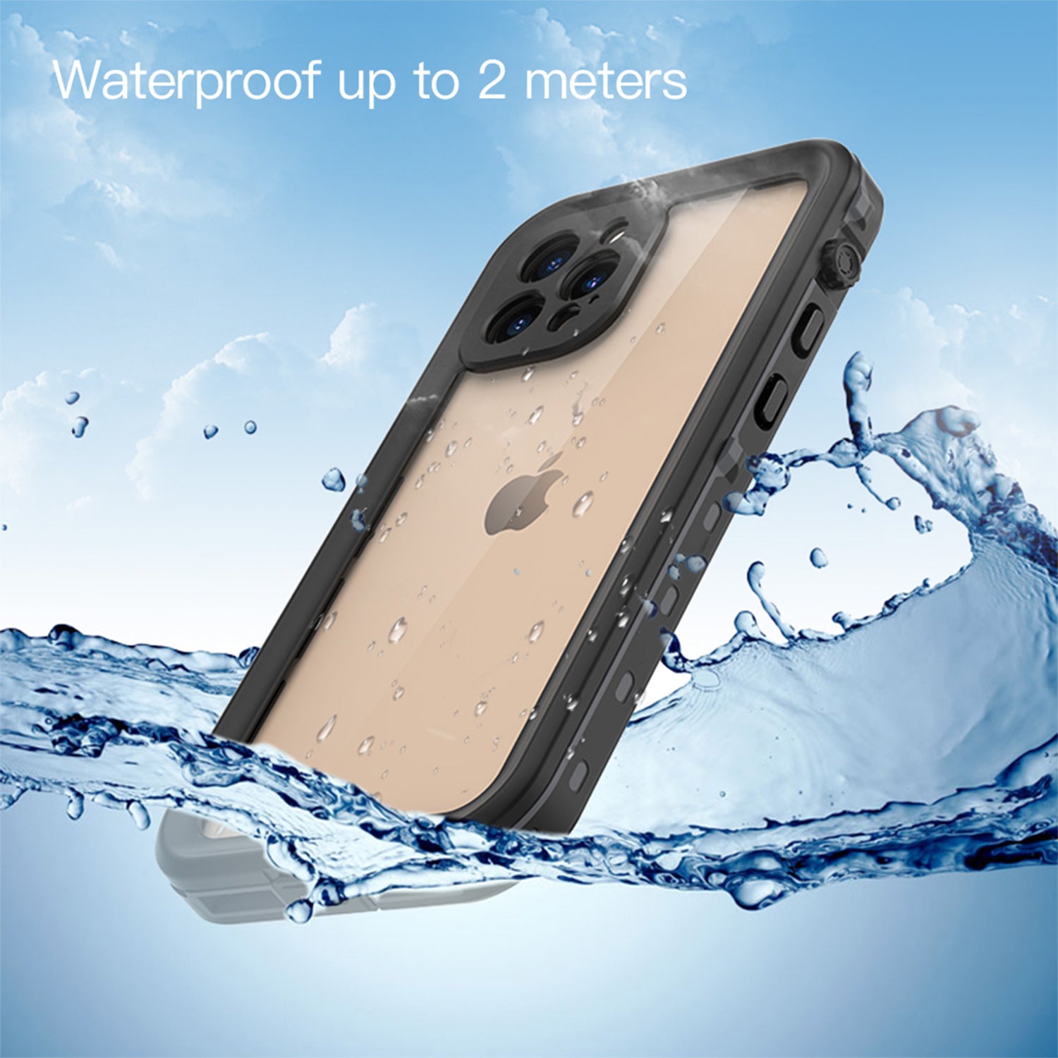 Apple iPhone 12 Pro Max (6.7") 360 Full Protective Waterproof Case with Built-in Screen Fingerprint Protector