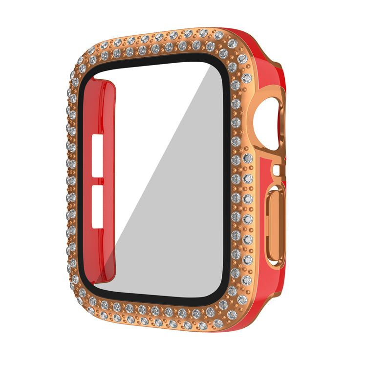 40mm 2 in 1 Diamond Bumper Case with Screen Protector for Apple Watch 6/5/4/3/2/1