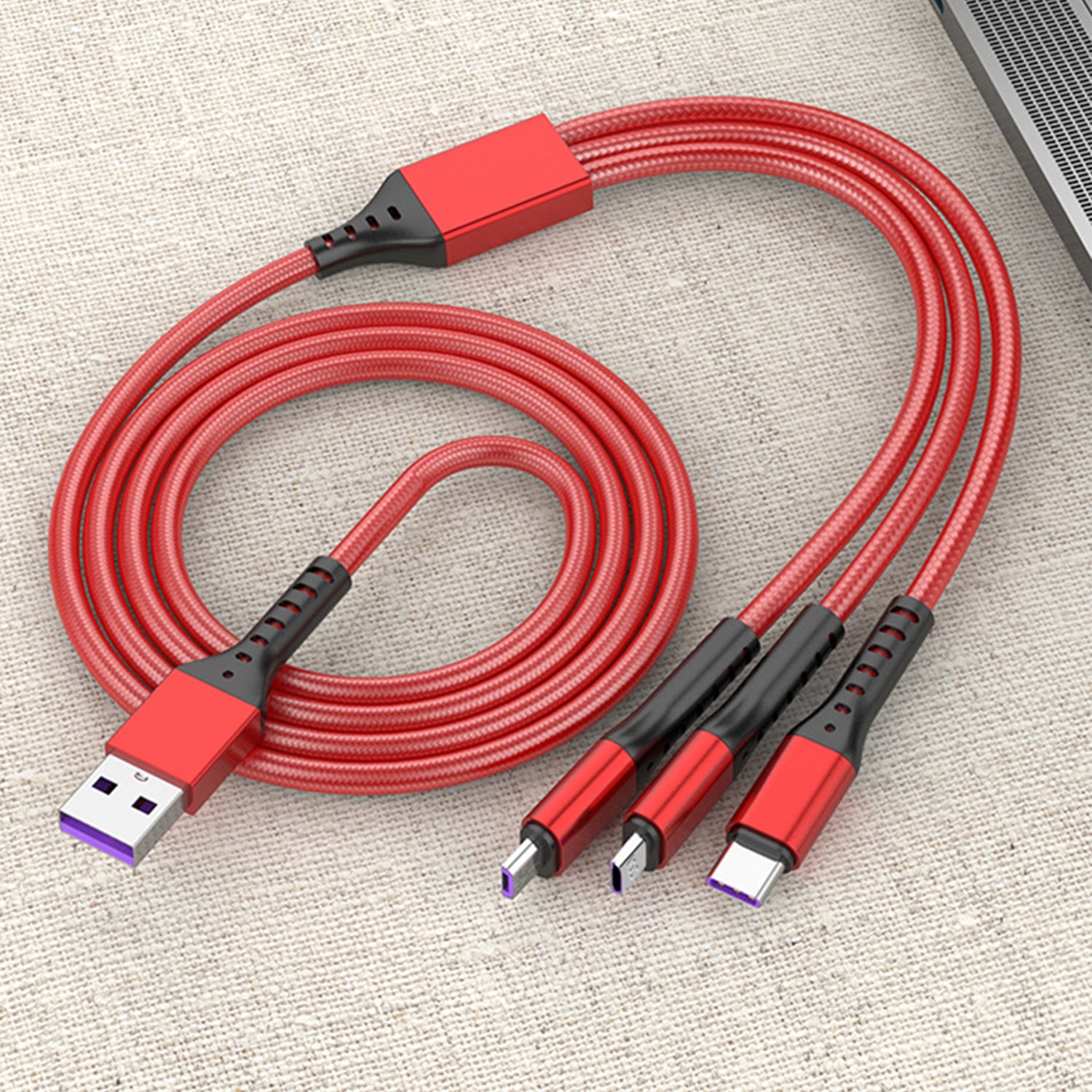 3 in 1 (iPhone/Android/Type-C) 66w super fast charging cable