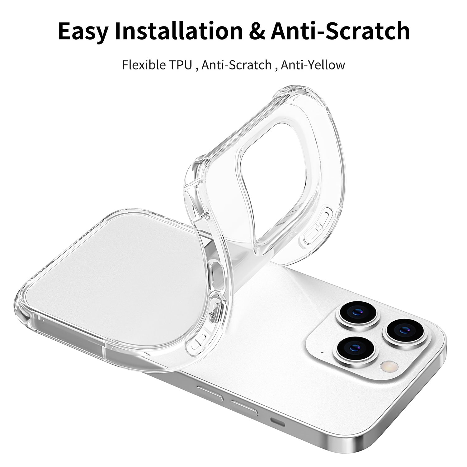 iPhone 14 Pro Max Transparent Clear Soft TPU Cover Case
