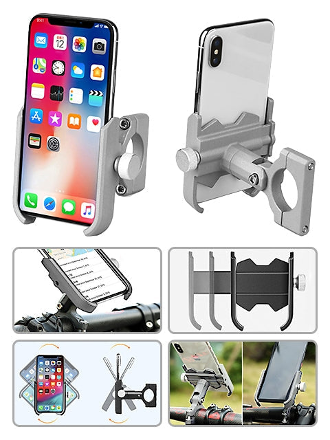 Universal GPS Phone Mount Holder for Bicycle - Gray