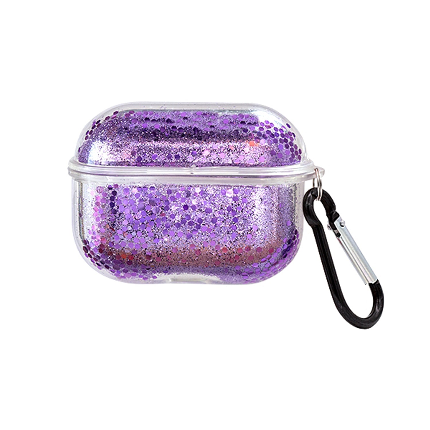 Transparent Floating Glitter Protective Case with Keychain for Airpods Pro